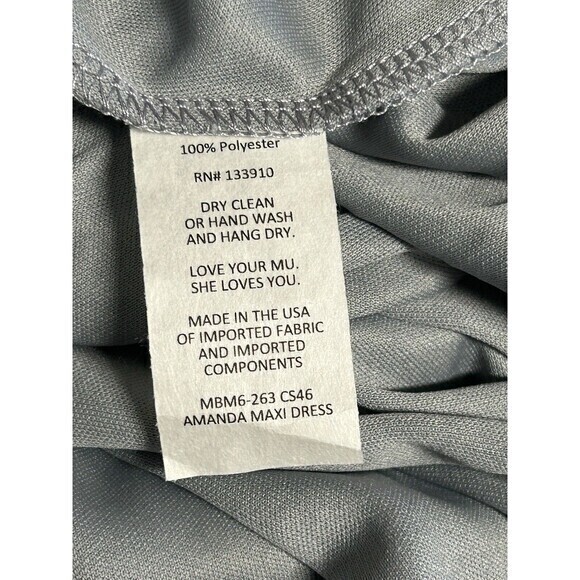 Show Me Your Mumu Amanda Halter Maxi Dress Jersey Knit‎ Gray Large Cockta… - Picture 6 of 6